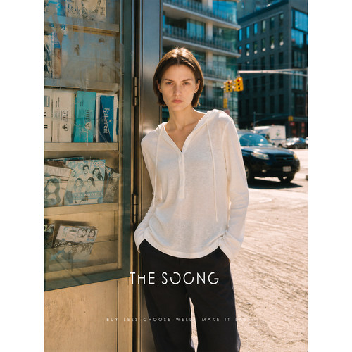 THESOONG汉麻混纺薄款亨利衫