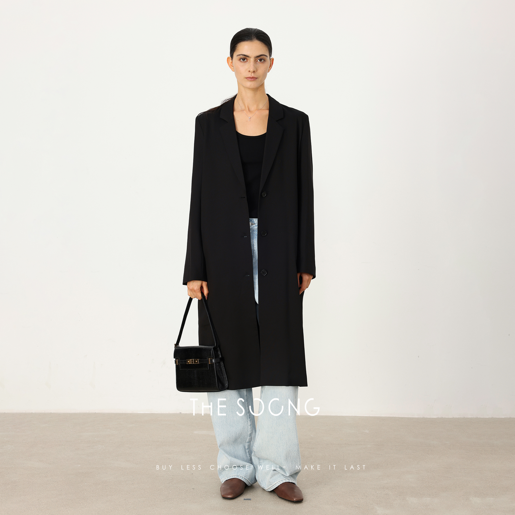 THESOONG绵羊毛长款大衣