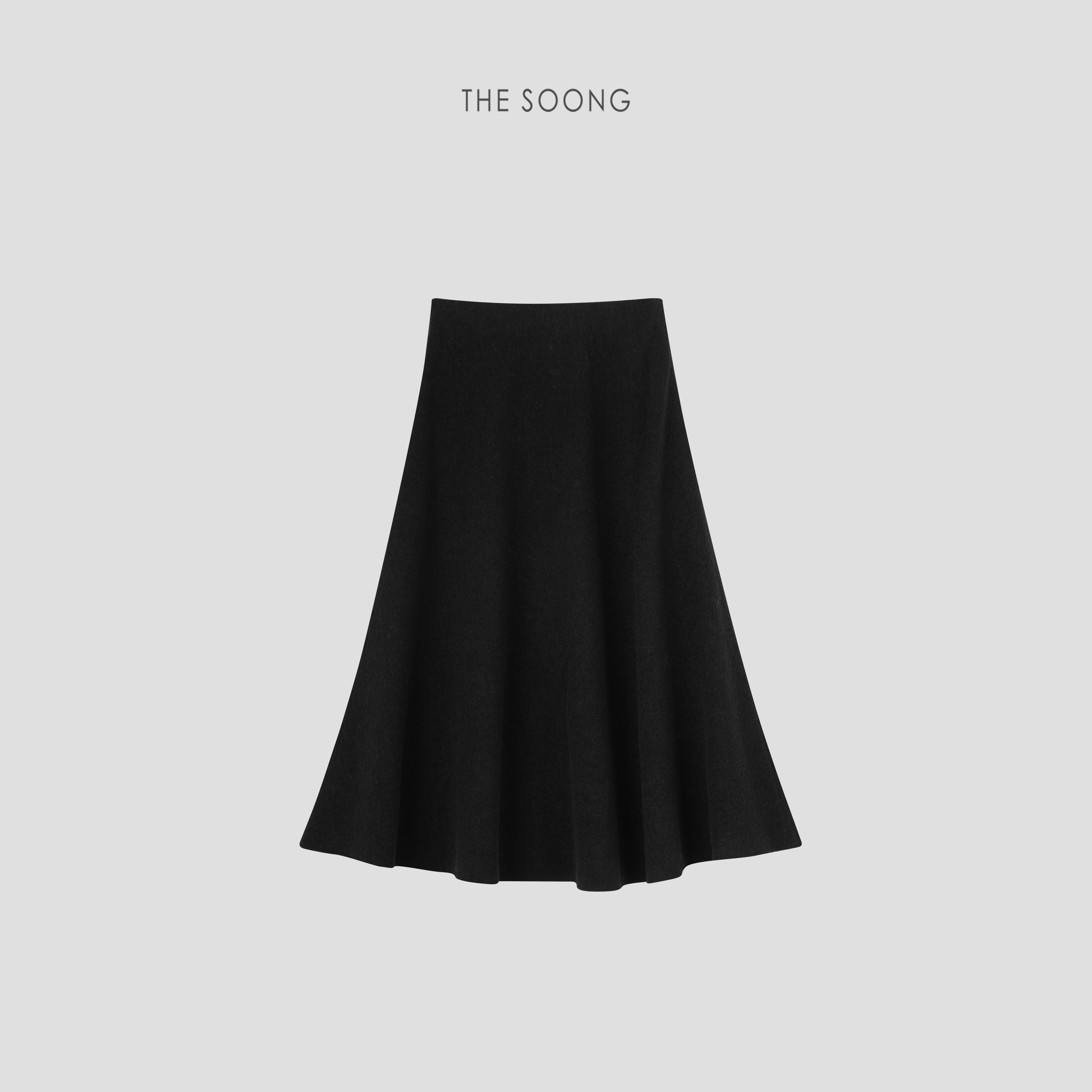 THESOONG羊毛中腰半身裙