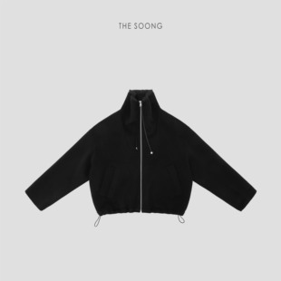 THESOONG 山羊绒羊毛高支细腻锁温保暖绒感毛衣外套8508 0压暖感