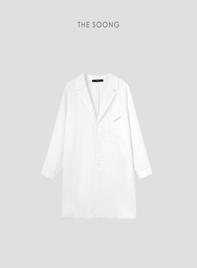 THESOONG/怀素美学 纯亚麻轻盈细腻肌理松弛感中长款衬衫裙女6871