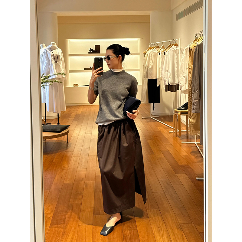 THESOONG纯棉双腰半身裙