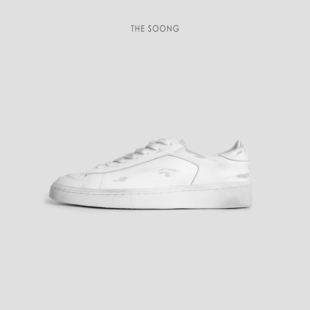 【清仓】擦破小白鞋做旧战损牛皮小白鞋厚底复古平底板鞋女3762