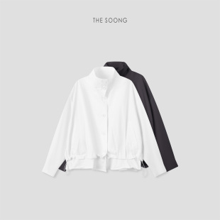 THESOONG 极简机能风利落松弛设计感女士立领外套8645 轻量时髦