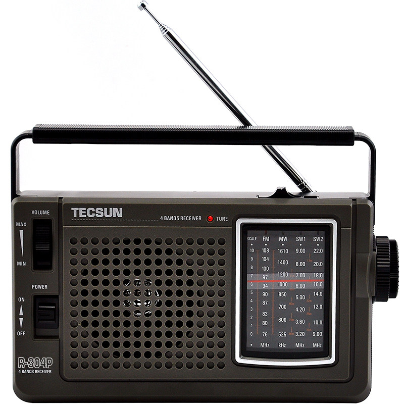 Tecsun/德生R304P全波段大音量老人收音机操作简单插电即用