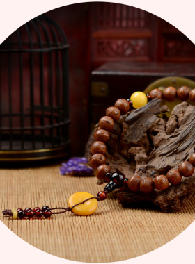 陈籽尼泊尔老凤眼菩提子佛珠