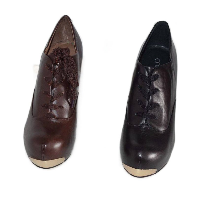 品牌撤柜纯色油蜡牛皮秋冬女鞋系带隐形防水台高跟真皮鞋3679559,女鞋,深口单鞋,淘宝优惠券,粉丝福利购,淘宝优惠卷