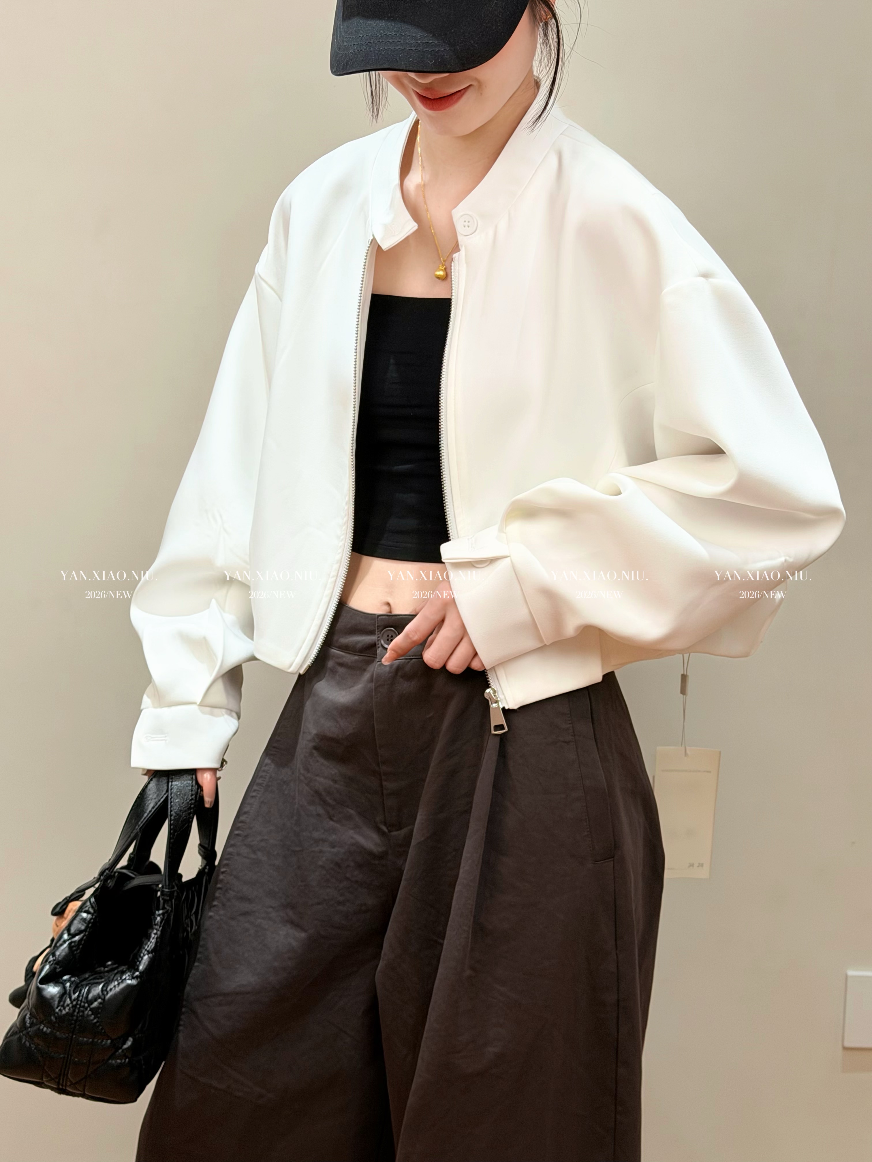 27521春季新款韩版休闲立领棒球服宽松短款夹克外套女小个子上衣