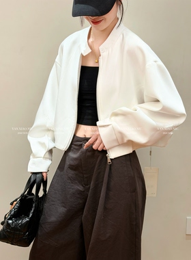 27521春季新款韩版休闲立领棒球服宽松短款夹克外套女小个子上衣