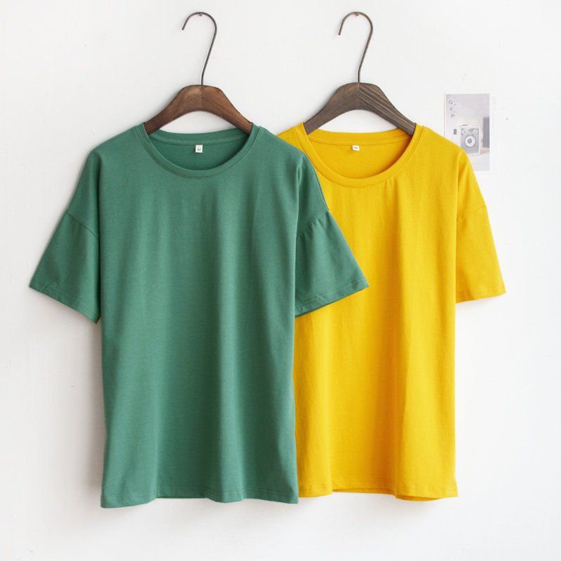 精梳棉情侣短袖T恤男女同款