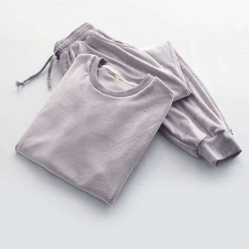 情侣海岛绒套头可外穿秋冬家居服