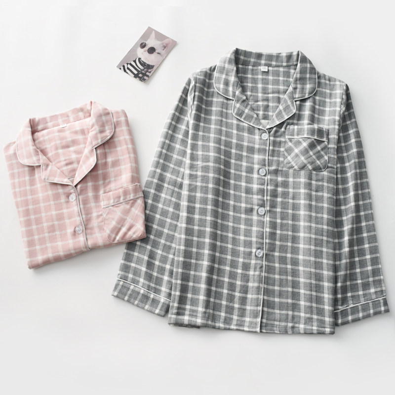 格子睡衣上装男女秋冬季加厚纯棉纱布双层大码条纹情侣家居服上衣,女士内衣/男士内衣/家居服,睡衣上装,淘宝优惠券,粉丝福利购,淘宝优惠卷