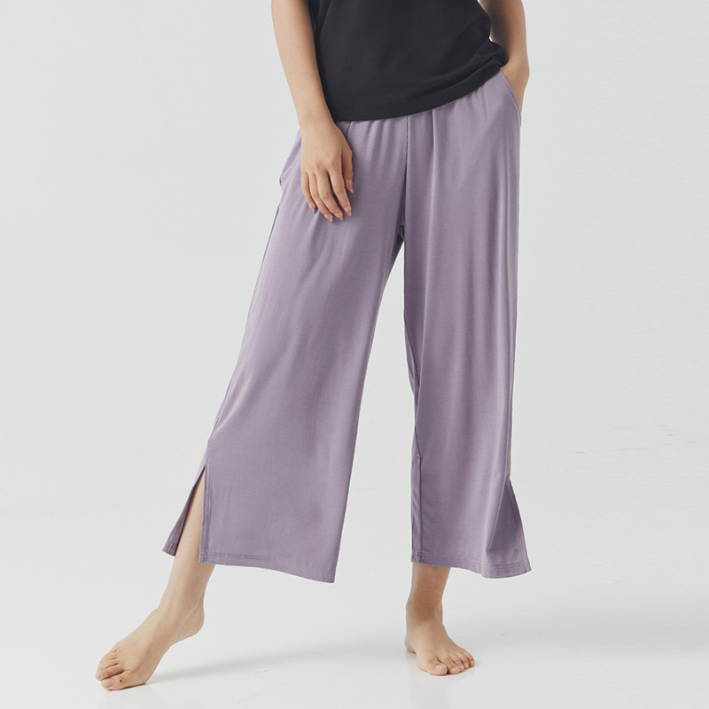 优可丝凉感女开衩瑜伽舞蹈家居裤