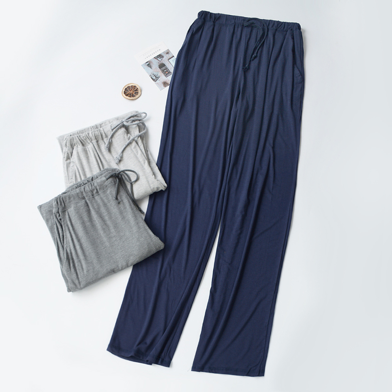 莫代尔睡裤纯色简约男士弹力