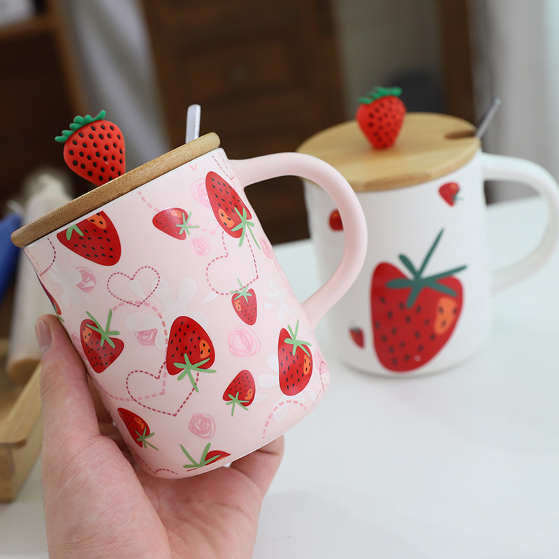 Mug Portable Simplicity ins lovely With cover Ceramic cup household breakfast Milk Cup Office Drinking cupin the Tableware , Cup/Cups/Kettle , Mug  category - from Buy2taobao.com to provide professional Taobao agent buy service