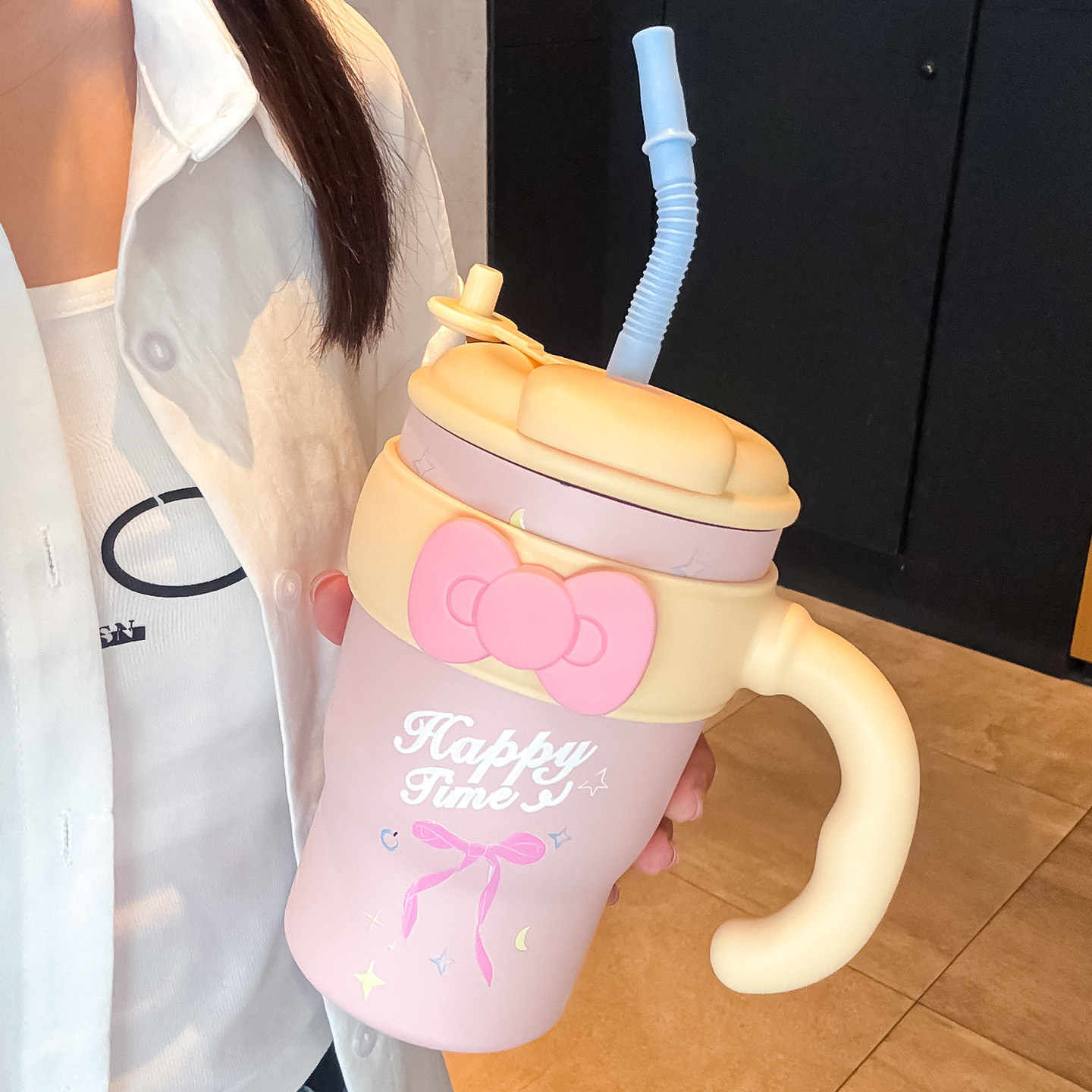 吸管水杯女生高颜值2025新款大容量保温杯办公室茶水分离泡茶杯子,餐饮具,保冷/保温杯,淘宝优惠券,粉丝福利购,淘宝优惠卷