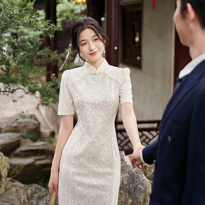 苏爱SUAI重工旗袍女领证登记