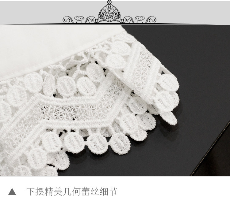 2023 NEW GEOMETRIC WAVE LACE SWEATER SWEATER FALSE COLLAR WOMENS HIGH NECK STAND COLLAR FALSE COLLAR PULLOVER NECK