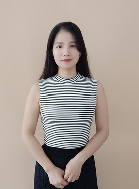 韩版纯棉条纹假领半高领中领高领