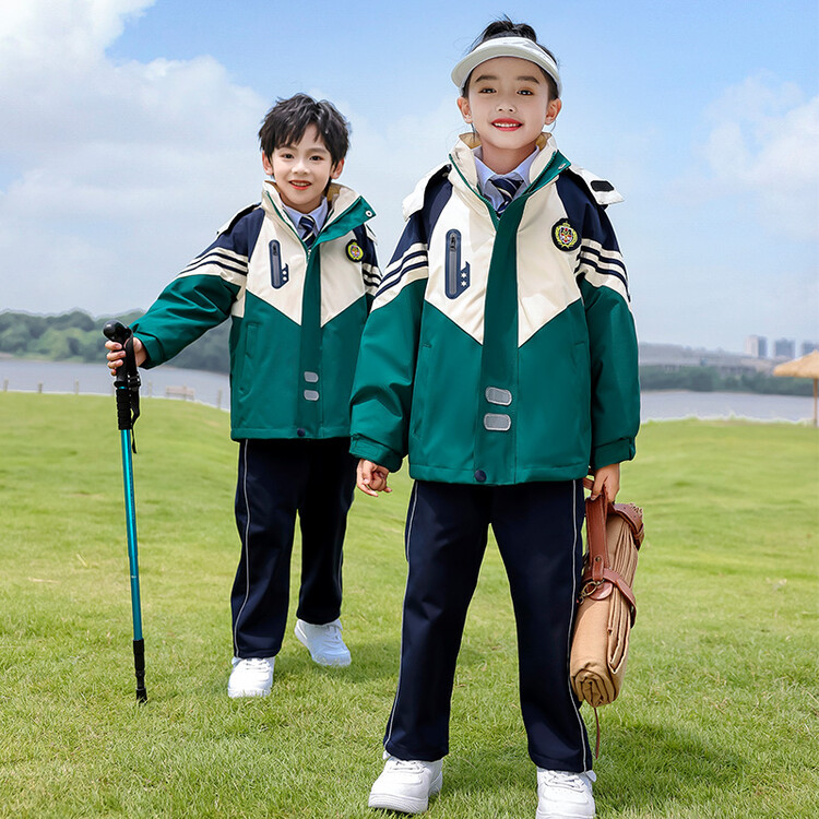 校服小学生班服套装春秋款幼儿园园服中学生儿童秋季冲锋衣三件套