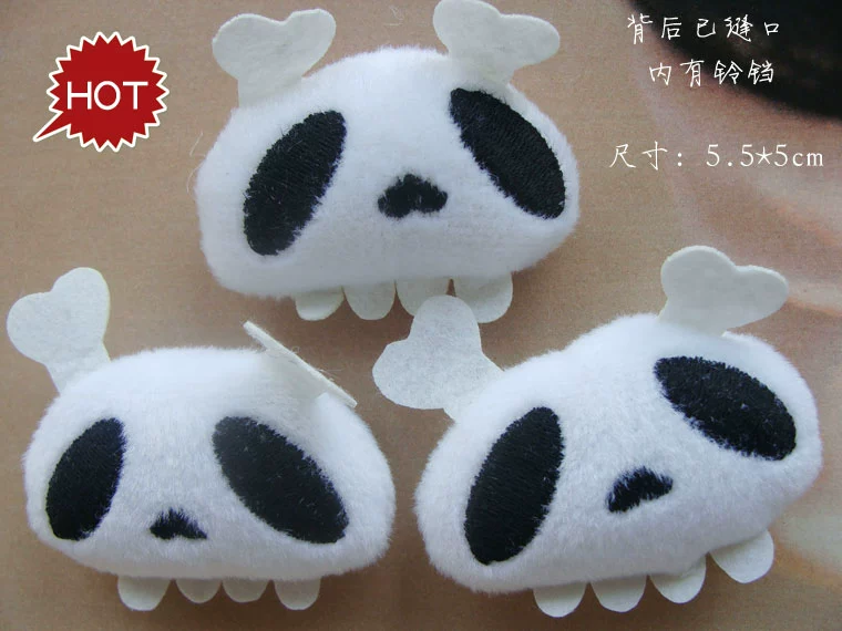 立体布贴骷髅毛绒头海贼王动物头