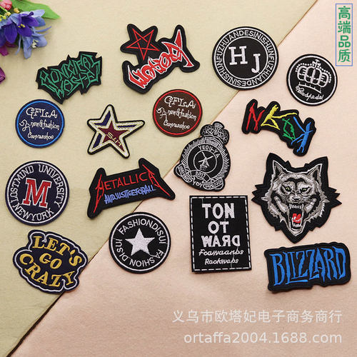 logo刺绣布贴商标衣服贴补丁贴