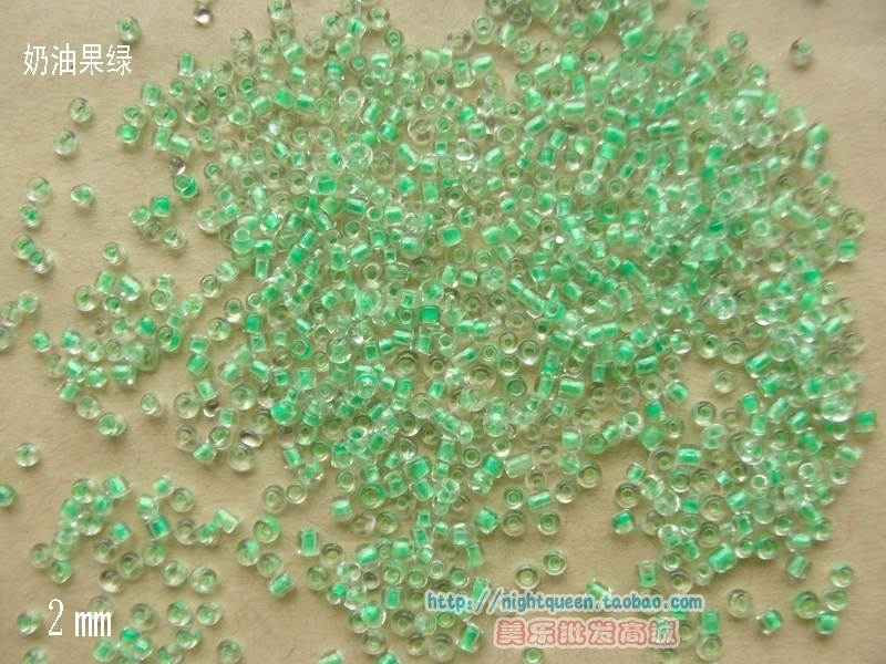 2mm奶油米珠玻璃珠米珠diy串珠