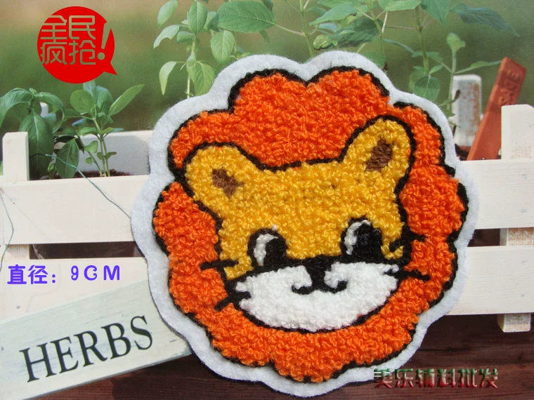 毛线绣布贴狮子头补丁贴衣服手缝贴童装饰贴毛衣贴服装辅料,居家布艺,布贴,淘宝优惠券,粉丝福利购,淘宝优惠卷