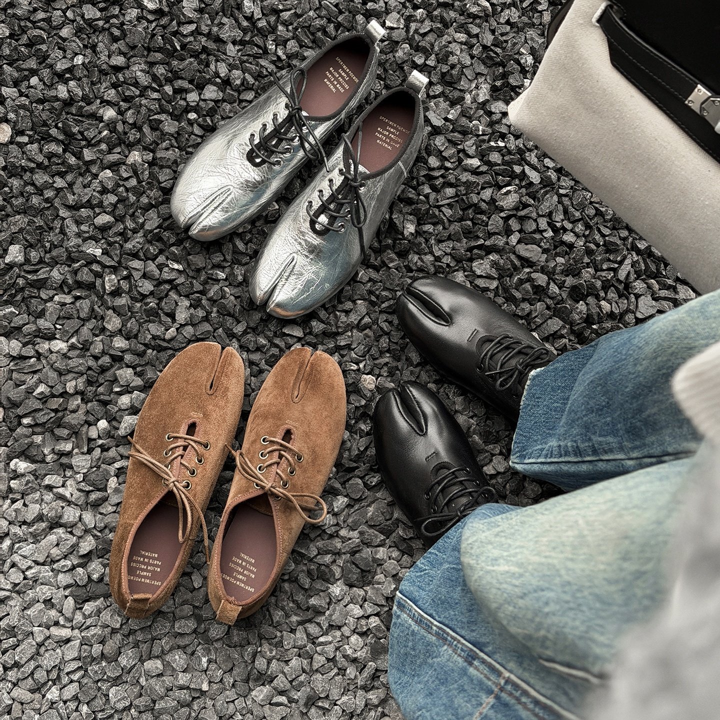 时髦小众 Vintage真皮系带分趾单鞋子女平底舒适百搭学院风深口鞋,女鞋,深口单鞋,淘宝优惠券,粉丝福利购,淘宝优惠卷