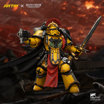 JOYTOY暗源 1/18 战锤 荷鲁斯之子 帝国之拳 穿MkIII盔甲的执政官