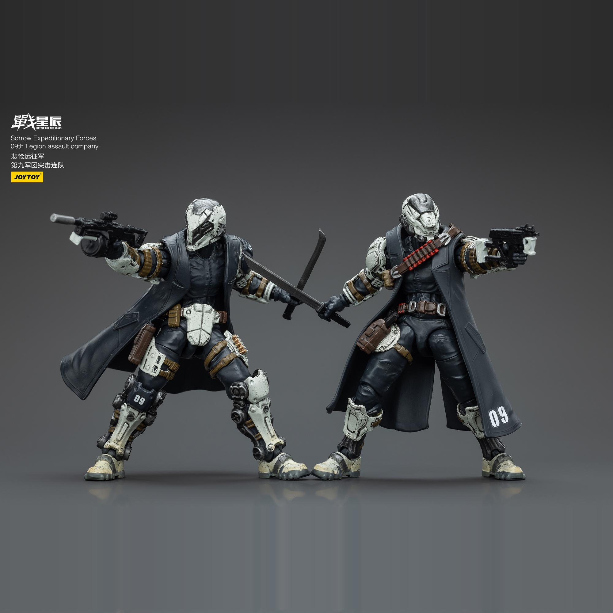 JOYTOY暗源战星辰悲怆远征军1:18第九军团突击连队两人组可动兵人图片
