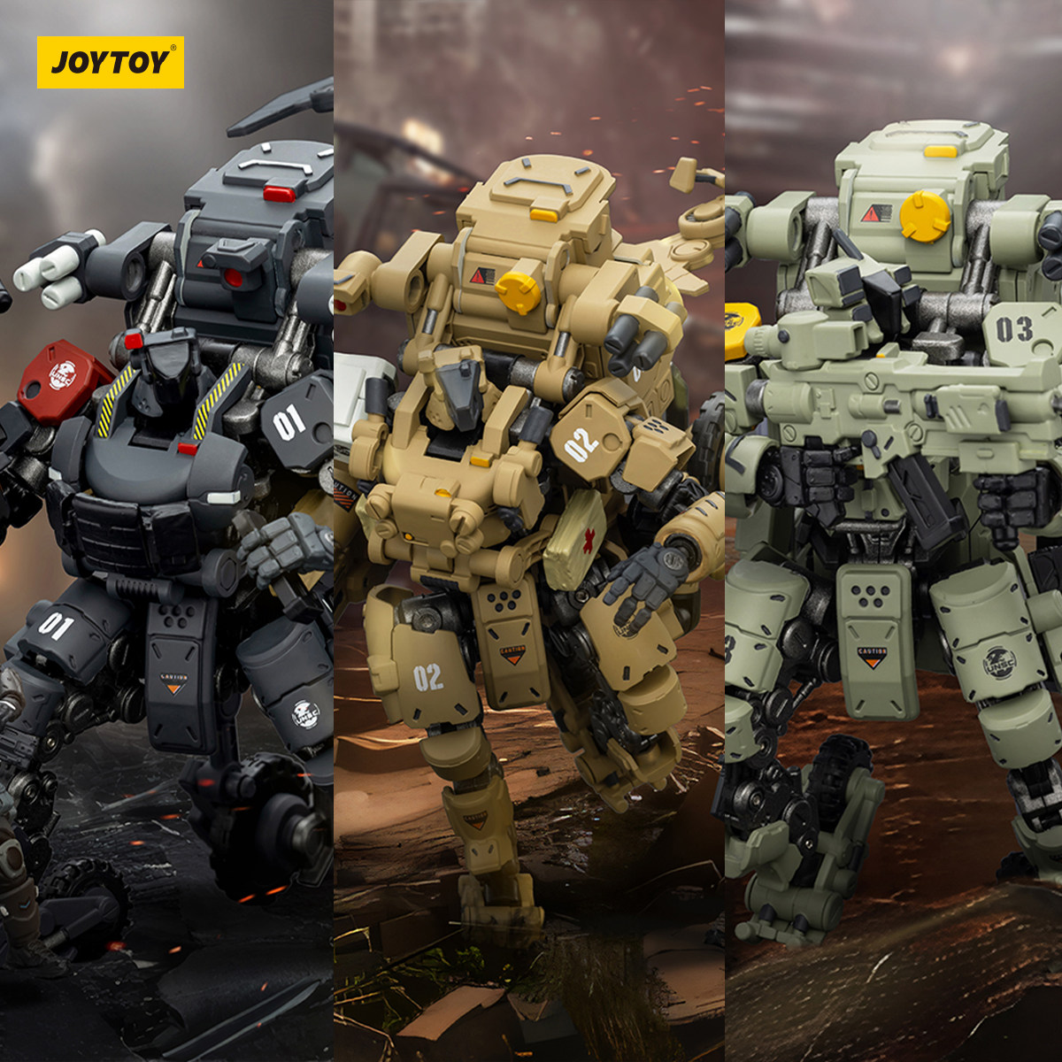 JOYTOY 暗源 1/25 战慑XS 夜袭突袭战术型机甲 关节可动模型手办图片