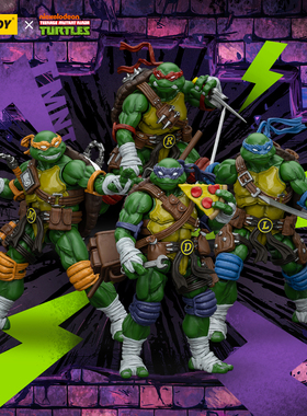 暗源 1:18 3.75寸 TMNT 忍者神龟系列 主角四龟 关节可动兵人模型