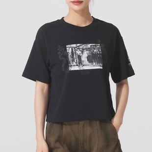 安德玛女子库里休闲上衣龙年李小龙联名系列运动短袖T恤1385310