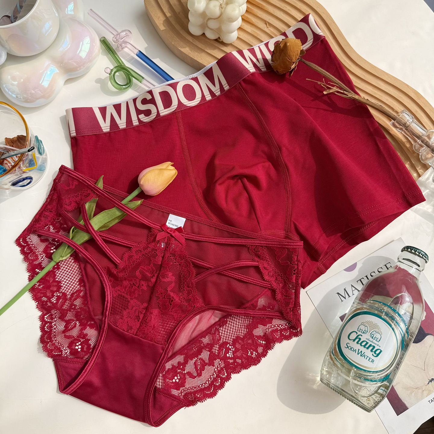 爱恋本命年安可拉红大红情侣内裤