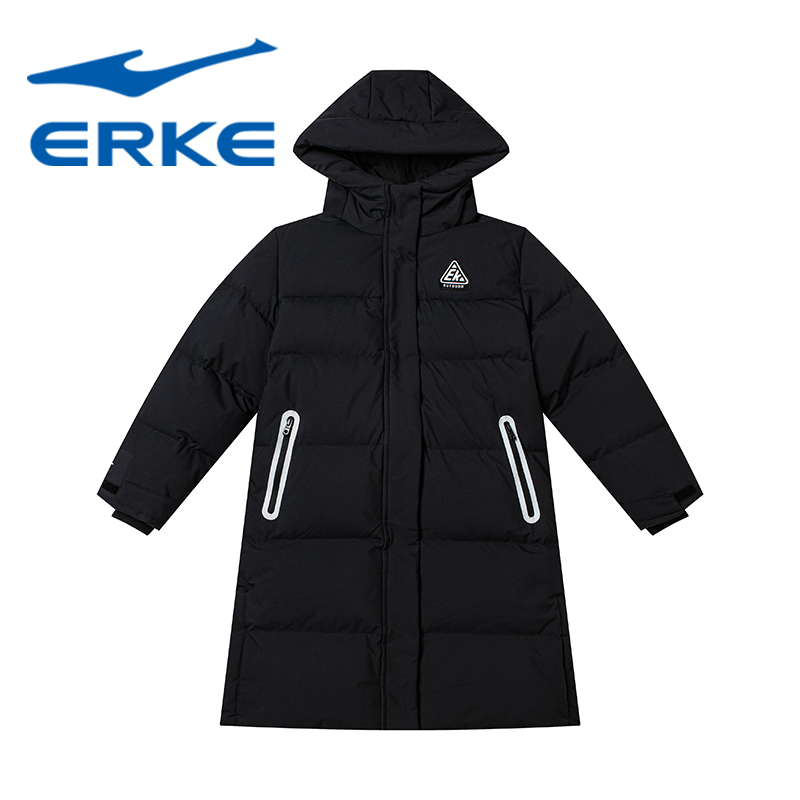 鸿星尔克冬季女童加厚保暖羽绒服