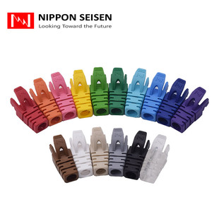 超五类六类水晶头护线套透明红黄蓝绿橙紫彩色网线护套OD6.5