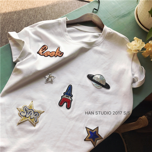 han studio自制 土星重磅加厚纯棉T恤（克重足）！