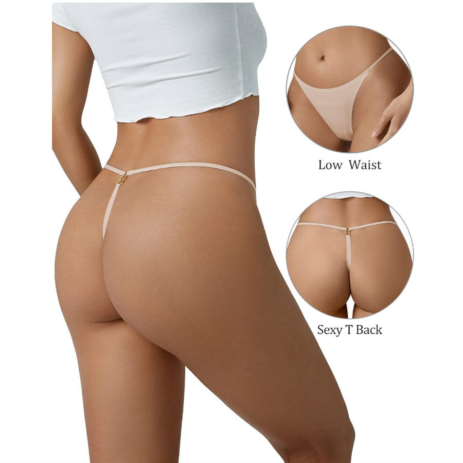 跨境无痕内裤性感细带环扣T裤少女健身内裤 一片式女士丁字内裤,女士内衣/男士内衣/家居服,男三角内裤,淘宝优惠券,粉丝福利购,淘宝优惠卷