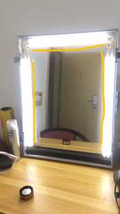 专业定制双面镜箱加厚板剧组化妆镜子带LED灯镜子铝合金航空箱