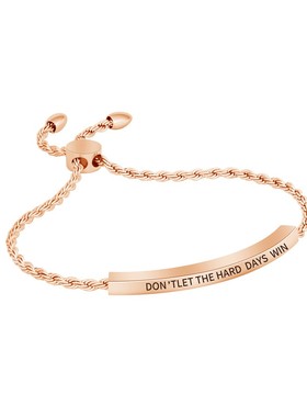 DIY刻字手链弧形男女个性链可调节可定制手绳饰品情侣配饰纪念品