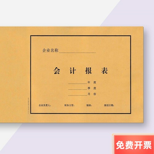 219牛皮纸会计报表a4凭证封面
