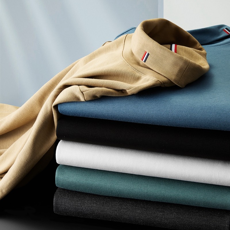 棉质保暖加绒打底衫高领男