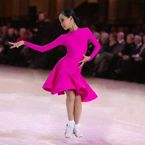 少儿拉丁舞新款珠光布料