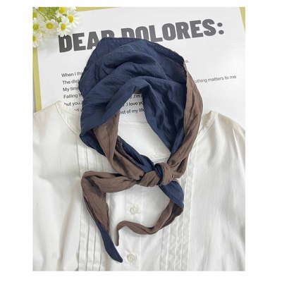 春夏季双层日系男女双色三角巾