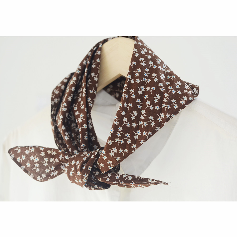 春夏季碎花方巾日系女士纯棉亲肤