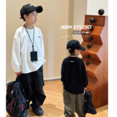 T恤儿童春季 童装 上衣男孩春装 衣服白色打底衫 潮 2026新款 男童长袖