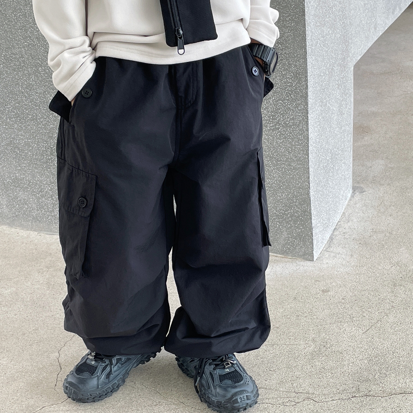 男童加绒工装裤儿童裤子冬季保暖