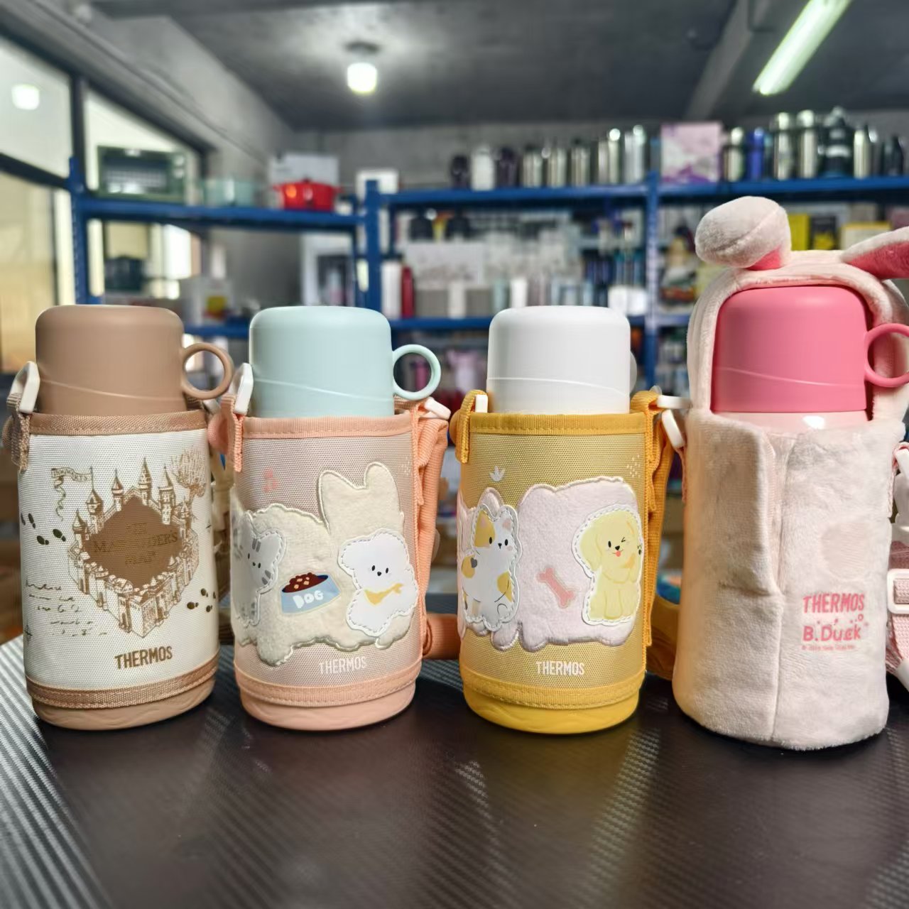 膳魔师儿童316L高真空吸管直饮保温杯一杯双盖550ML/580ML带杯套