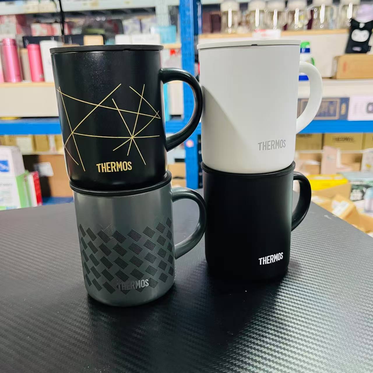 清仓膳魔师保温马克杯简约带盖咖啡杯办公室水杯340ml 包装微瑕